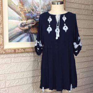 🌹Sand & Spirit Ebroidered Bohemian Coverup Dress